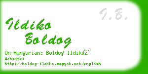 ildiko boldog business card